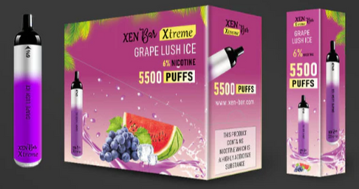 XEN Bar Xtreme Disposable Vape - 5500 PUFFS | Fast Shipping Grape Lush Ice