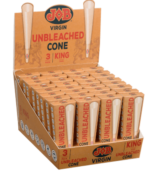 Premium Job Virgin King Size Unbleached Pre-Rolled Cone Single Count
