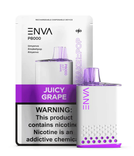 Juicy Grape 5% Nicotine ENVA P8000 Disposable Vape with 8000 Puffs Just $11.99