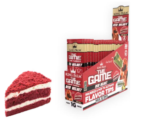 King Palm Game Edition - Red Velvet Mini Rolls in Leaf Tube (1 Count)