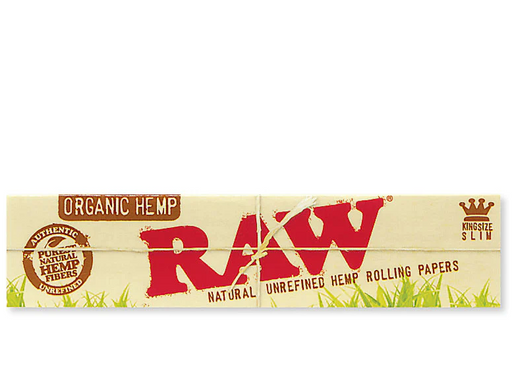Organic King Size Slim Rolling Papers: RAW Hemp, 1 Count