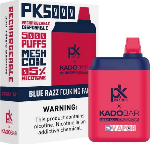 Pod King x Kado Bar 5000 Puffs Disposable Vape: $17.99 Blue Razz Fcuking Fab