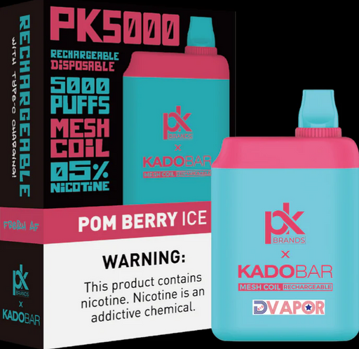 Pod King x Kado Bar: Fast Shipping Pom Berry Ice 5000 Puffs Disposable Vape