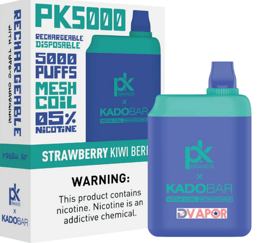 Fast Shipping Strawberry Kiwi Berry: Pod King x Kado Bar 5000 Puffs Disposable Vape
