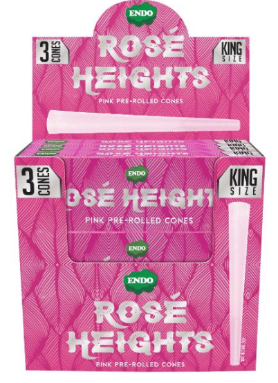 Premium Perfection: ENDO Rose Heights Pink Pre-Rolled Cones for an Elevated Smoking 