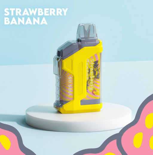 Delightful Duo STRAWBERRY BANANA Nola Bar 10,000 Puffs Rechargeable Disposable Vape for $13.99
