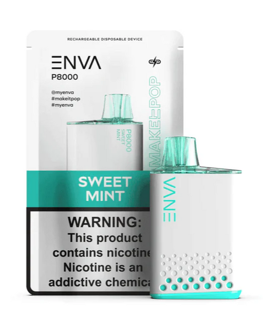 ENVA P8000 Disposable Vape 8000 Puffs Sweet Mint Flavor 5% Nicotine