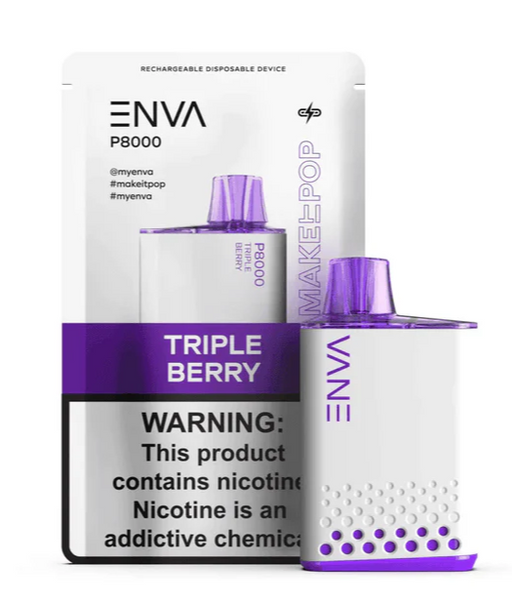 Indulge in Triple Berry Bliss: ENVA P8000 Disposable Vape - 8000 Puffs | Only $11.99