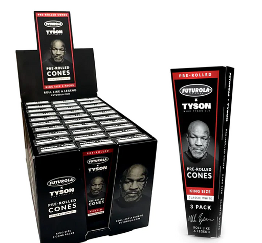 The Ultimate Smoking Experience: Tyson x Futurola King Size Pre-Rolled Cones in Classic White 1 Count