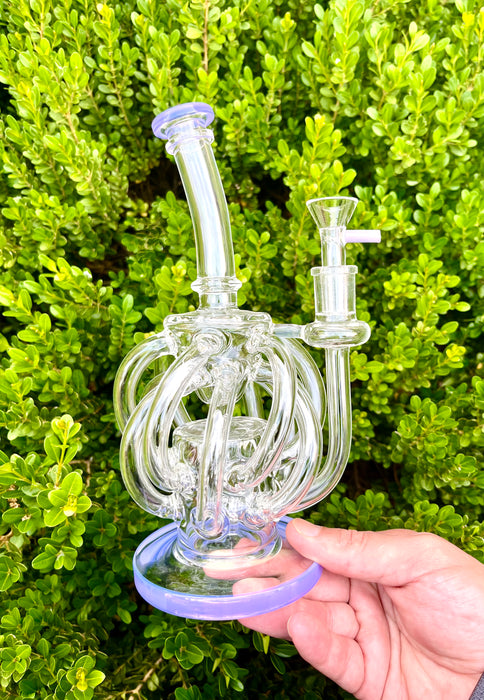 Scientific Recycler Vortex Klein Recycler Bong - 9-Inch Height, 4mm Thickness, 14mm Joint Size