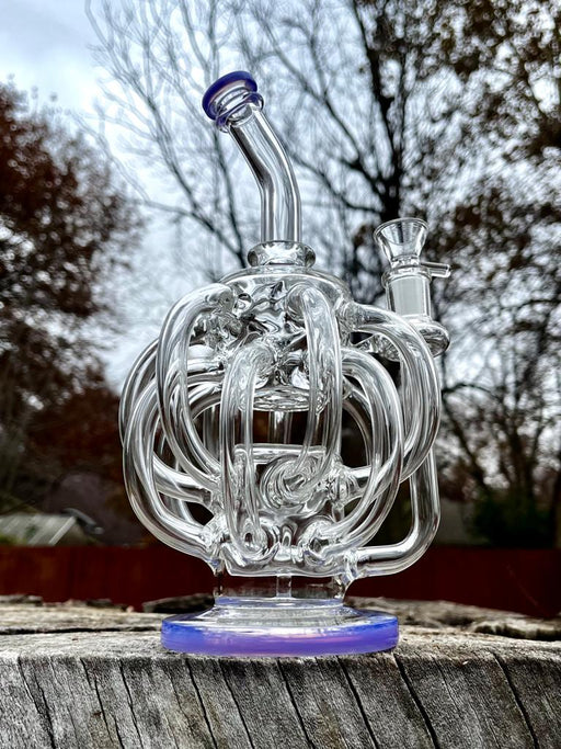 11” Pink Scientific Recycler Glass Bong Dab Rig