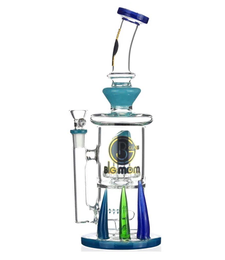 12 Big Mom Glass - Up Grid Inline Showerhead Glass Water Pipe Bong