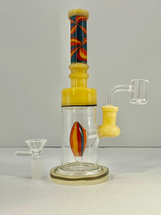8 Straight Glass Dab RigBong Free Shipping, 14mm Bowl & Banger Included