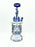 8" Tattoo Glass -illuminati Blue Crystal Ice Berg Glass Water Pipe Bong Or Dab Rig