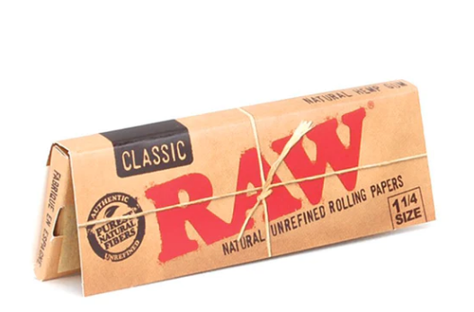 Classic 1 1/4 Size Cigarette Rolling Papers: Raw and Unrefined - A Single Count