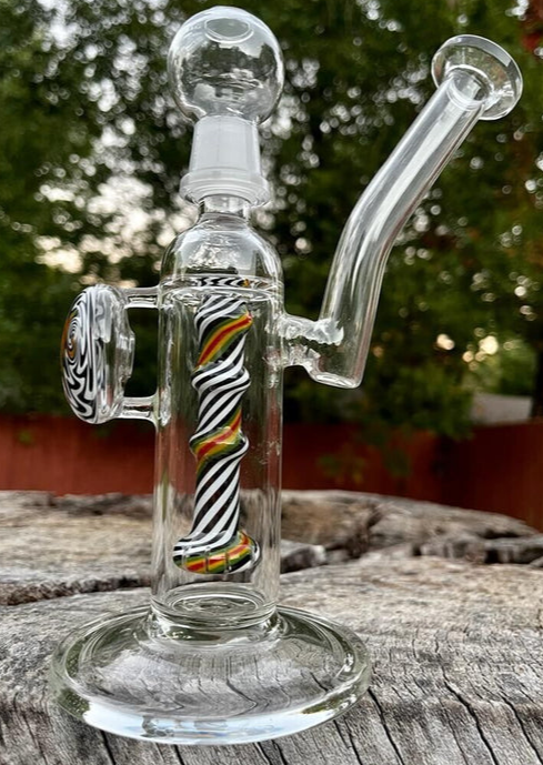 6-Inch Colored Coil Bong with Dual Function