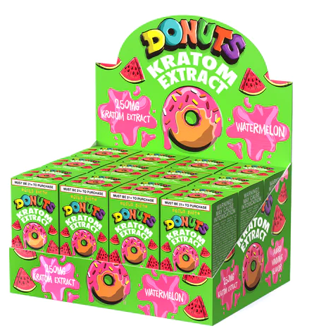 Donuts Kratom Extract 100mg Watermelon Shot (1 Count)