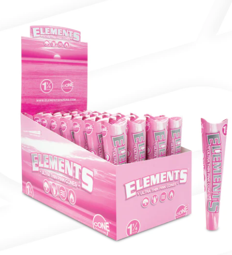 Pink Ultra Thin Elements 1 1/4 Cones 6-Pack(1 Count)