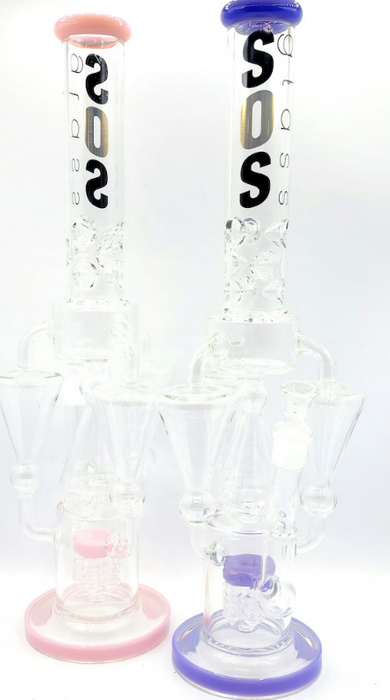 Discover Our 18 Inch SOS Glass Bong with Matrix Percolator