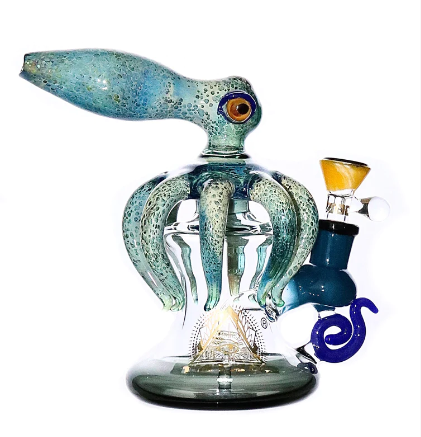 Kraken Octopus Glass Water Pipe Bong