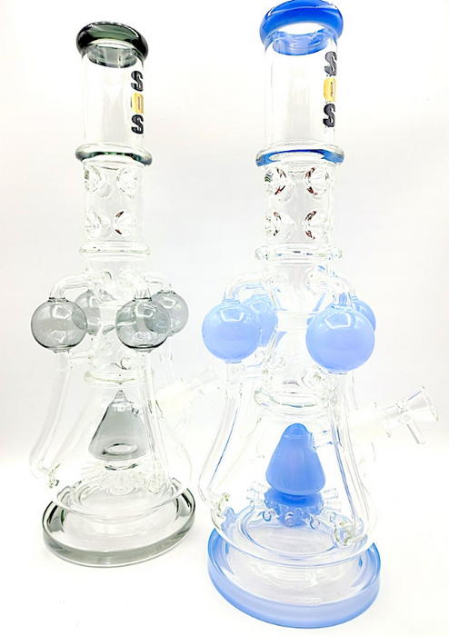 19 Inch SOS Heavy Glass Bong Water Pipe - High-Quality Smoking Experience
