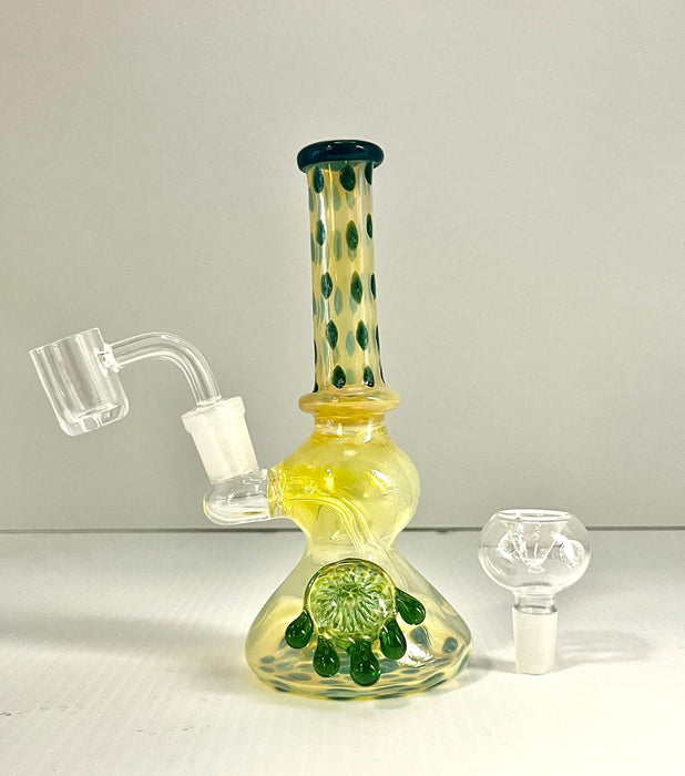 6.5" Honey Straight Dab Rig & Water Pipe Bong Free Shipping, 14mm Bowl & Banger Included!