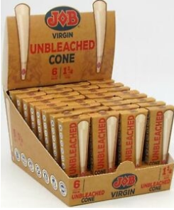 JOB Virgin Unbleached Cones 1 1/4 Size Single Count