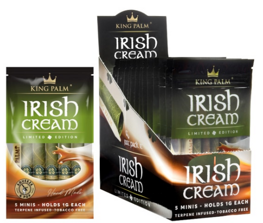 King Palm Irish Cream Flavor - 5 Mini Tobacco-Free 1 Count