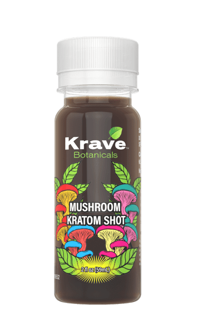 Krave Botanicals Kratom and Mushroom Extract Shot - Single Count