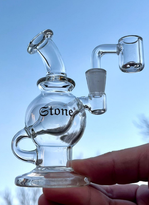 Stone Mini Dab Rig: Pocket-Sized Powerhouse with Round Perc – Gravity ...