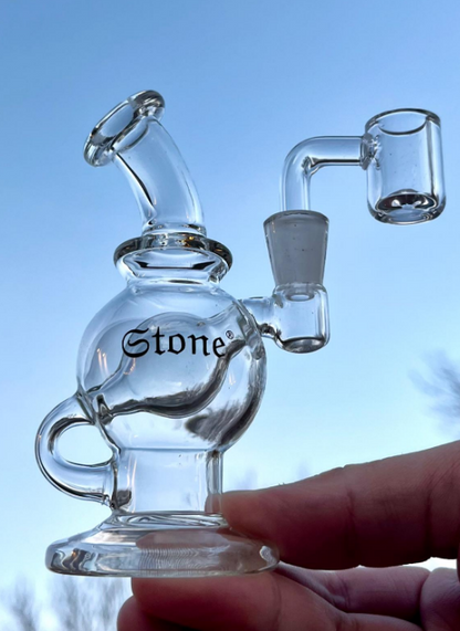 Stone Mini Dab Rig: Pocket-Sized Powerhouse with Round Perc