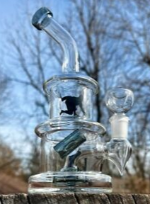 7" Ninja Hemper Dab Rig : Recycler Beaker Bong