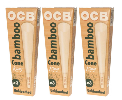 OCB Bamboo King Size Unbleached Cones - 1 Count