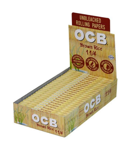 OCB Brown Rice 1 1/4 Unbleached Rolling Papers 1 Count