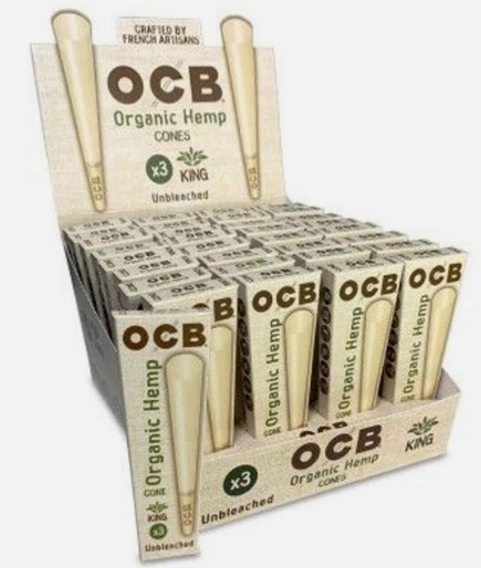 Premium OCB Organic Hemp King Pre-Rolled Cone 1-Count
