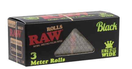 RAW Rolls: Black Organic King Size Wide - Single Count