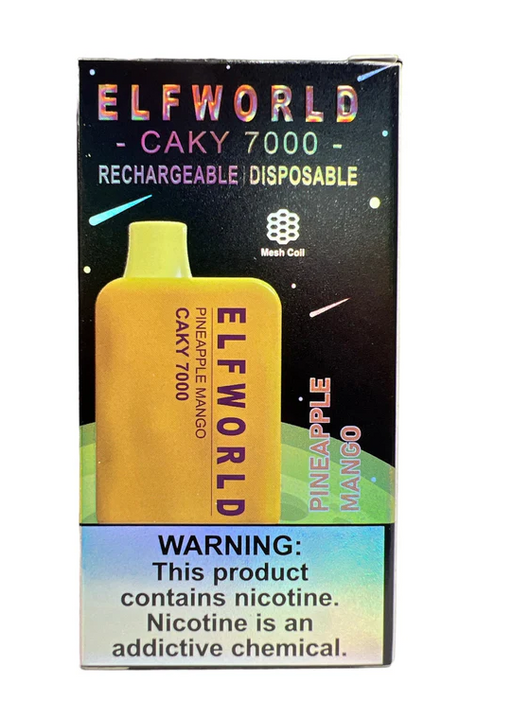 Elf-Infused Pineapple Mango Bliss: Explore the Caky 7000 Disposable Vape for $9.99