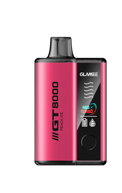 Frosty Fruit Delight: Glamee GT8000 Disposable Vape Device Peach Ice with Fast Shipping