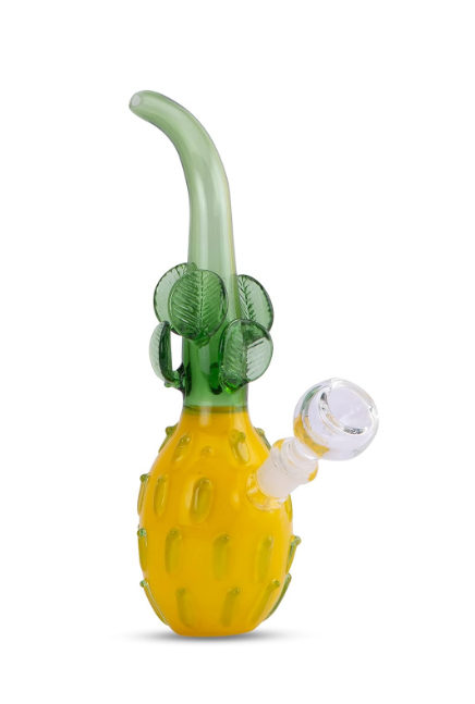 Strong Bong 6-Inch Yellow Pineapple Glass Smoking Waterpipe