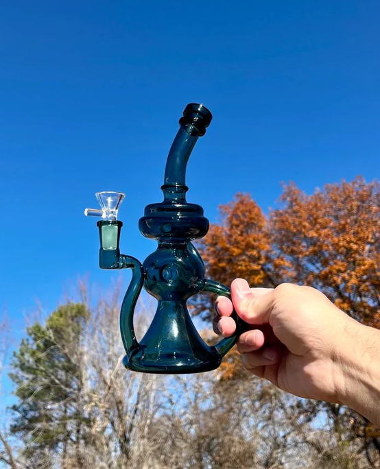 10-Inch Green Glass Bong with Enhanced Filtration