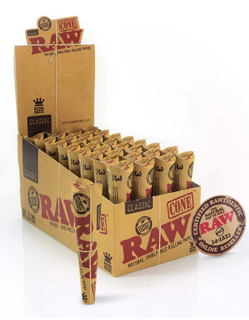 RAW Classic King Size Pre-Rolled Cones - Single Count