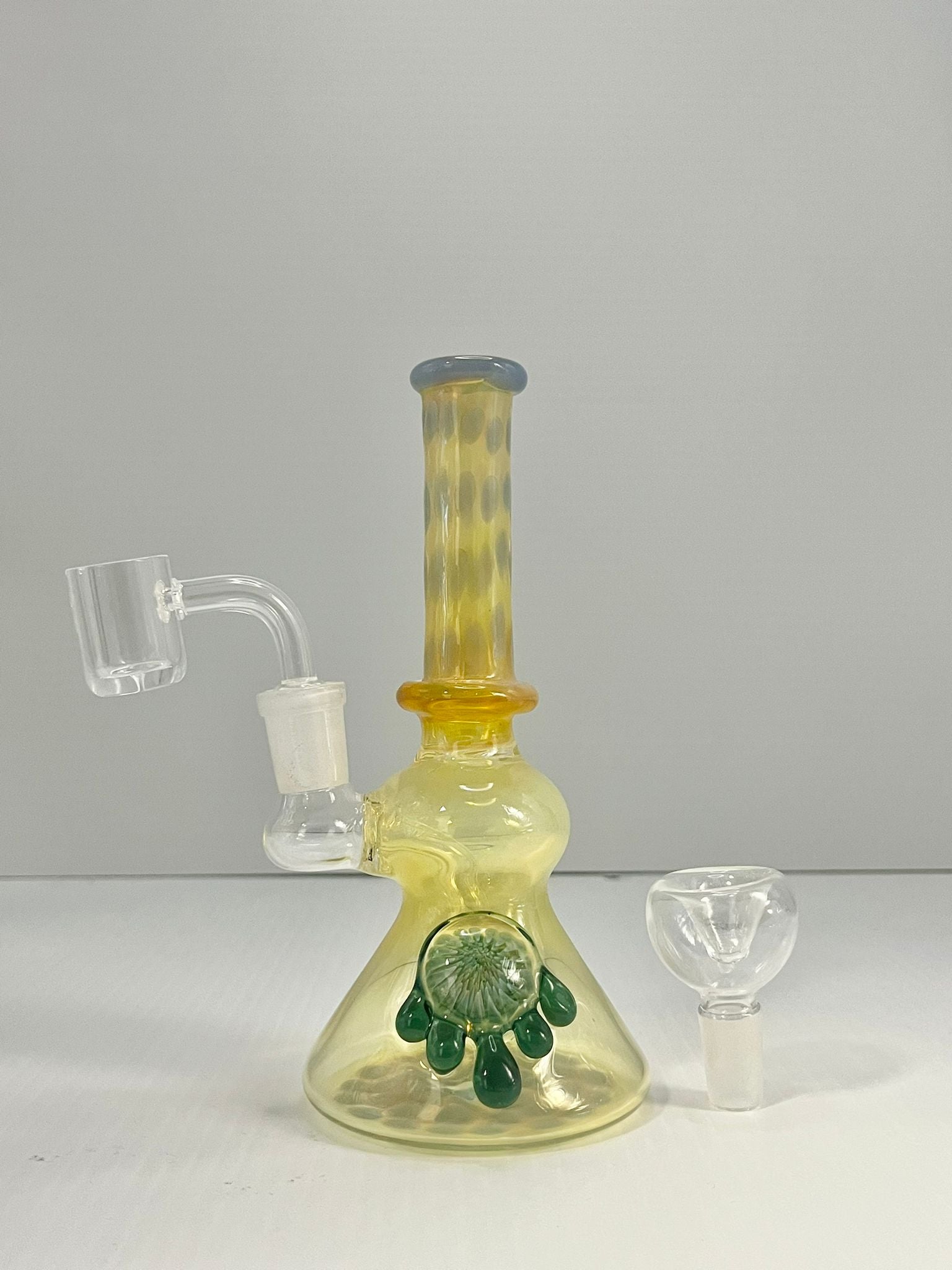 6.5" Stoned Genie Thick Glass Dab Rig/Bong Free Shipping, 14mm Bowl & Banger Included!