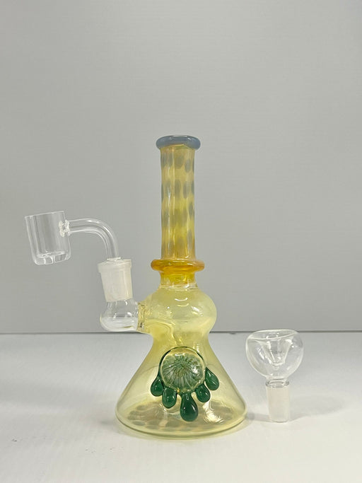 6.5" Stoned Genie Thick Glass Dab Rig/Bong Free Shipping, 14mm Bowl & Banger Included!