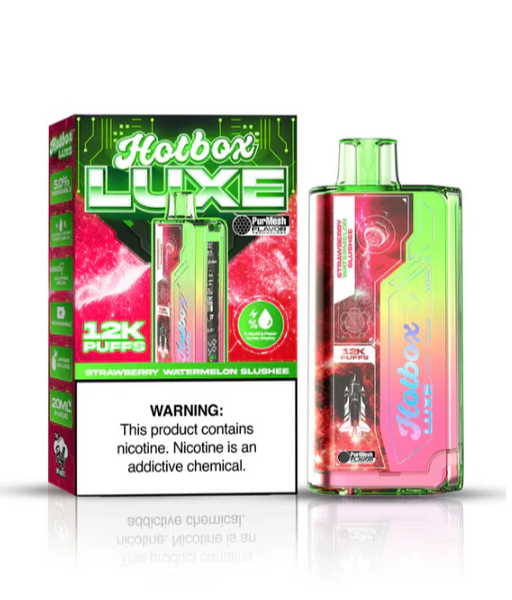 Strawberry Watermelon BubbleGum Hotbox Luxe 12k Puffs Premium Disposable Vape