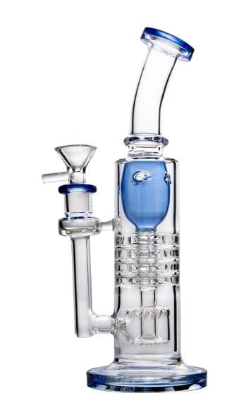 Torus Ratchet Barrel: 12" Prec Head, Portable Heady Glass Bong Bubbler