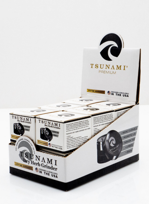 Tsunami Premium 50mm Dry Herb Grinder – Single Count