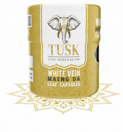 Premium White Vein Capsule Tusk Kratom - Single Count