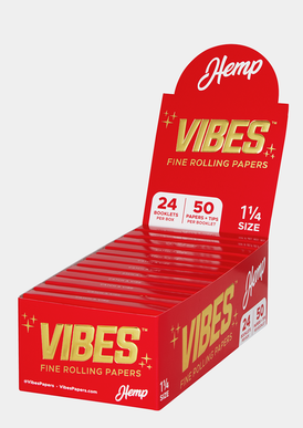 Vibes Hemp Rolling Papers & Tips: 1 1/4 Size 1 Count