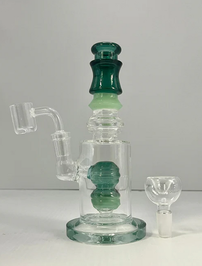 7" Thick Hubbard Glass Dab Rig With Deluxe Gift