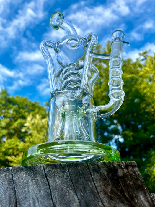 12" SOS Glass Galaxy Dab Rig Recycler Glass Bong Beaker - Glass Bong for Sale